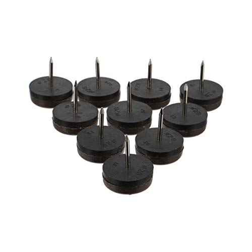 LOORGVEL 40stücke Möbelgleiter Nylon Pads rutschfest Für Stuhl Und Tischbeine Schützt Holzböden Vor Kratzern Und Geräuschen Einfache Montage Durch Nagelbefestigung Extra Dicke Polster von LOORGVEL
