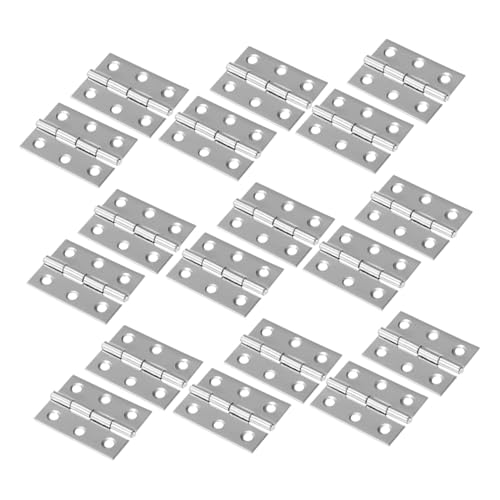LOORGVEL 45 Stück Teiliges Edelstahl Scharnier Langlebige Möbelscharniere für Schrank Tür Fenster Leicht Montierbare Abnehmbare Klappbeschläge für Möbelreparatur und Outdoor anwendung von LOORGVEL