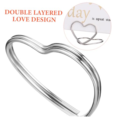 LOORGVEL 48 Stück Tischkartenhalter Herzform aus Metall Doppellagige Memo clip Halter für Tischnummern Notizen und Fotos Silberne Kartenhalter für Hochzeit Party und Bürodekoration LOORGVEL 48 Stück Tischkartenhalter Herzform aus Metall Doppellagige Memo clip Halter für Tischnummern Notizen und Fotos Silberne Kartenhalter für Hochzeit Party und Bürodekoration von LOORGVEL