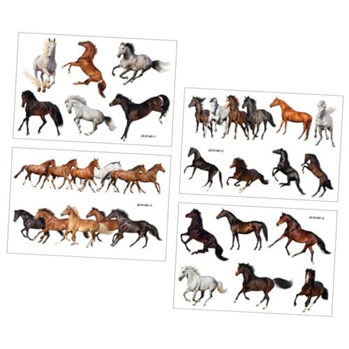 LOORGVEL 4blätter Cute Horse Wall Stickers Pvc Wandtattoos Für Kinderzimmer Und Schlafzimmer Niedliche Tiermotive Selbstklebend Einfach Zu Entfernen Deko Für Wohnräume LOORGVEL 4blätter Cute Horse Wall Stickers Pvc Wandtattoos Für Kinderzimmer Und Schlafzimmer Niedliche Tiermotive Selbstklebend Einfach Zu Entfernen Deko Für Wohnräume von LOORGVEL