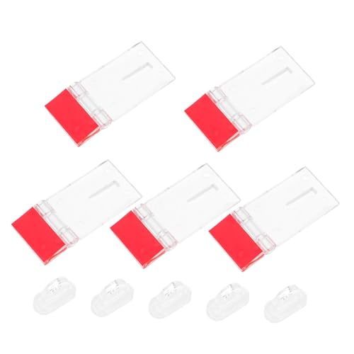 LOORGVEL 5 Sätze Teiliges Transparentes Acryl Türschloss Selbstklebender Sicherheitstürriegel Langlebiger und Stabiler Verriegelungsriegel für Türen Schränke Tore Einfache Montage von LOORGVEL