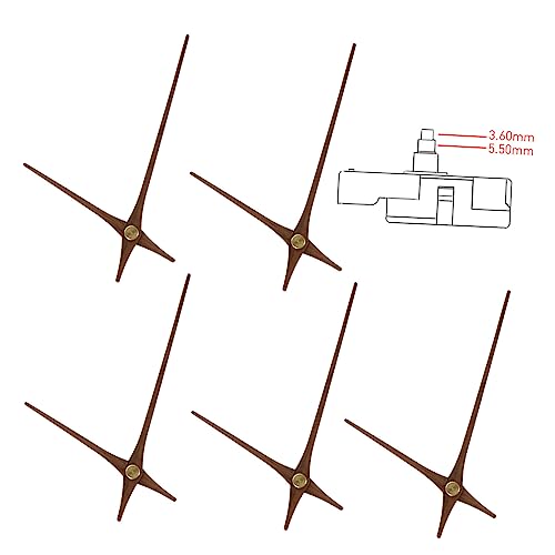 LOORGVEL 5 Sets Holzzeigeruhr Kleine Rustikale Uhrzeiger Uhrzeiger Kit Große Uhrzeiger Ersatzzeiger Retro Wanduhren DIY Uhrzeiger Ersatzuhrzeiger Uhrteile von LOORGVEL