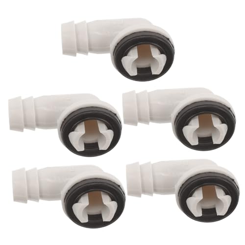 LOORGVEL 5 Stück Ablaufschlauch Adapter aus Robustem Abs für Klimaanlagen Kondensatablauf Fenstergerät Anschlussrohr Wetterbeständig und Auslaufsicher Geeignet für Wohn und Geschäftsräume von LOORGVEL