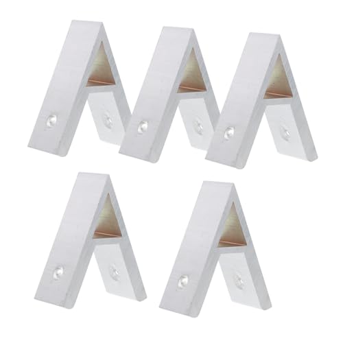 LOORGVEL 5 Stück Aluminium Profil Verbinder Eckwinkel aus Langlebiger Aluminiumlegierung für Serie Aluminiumprofil Robuste Einfach zu Montierende Eckhalterung für Präzise Innenverbindung von LOORGVEL