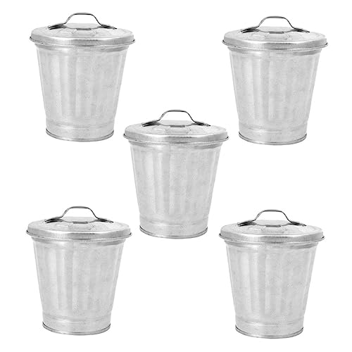 LOORGVEL 5 Stück Mini Tischabfalleimer mit Deckel Kleiner Tragbarer Abfallbehälter für Wohnzimmer Schlafzimmer Büro Leichter Kompakter Desktop Mülleimer in Natürlicher Farbe LOORGVEL 5 Stück Mini Tischabfalleimer mit Deckel Kleiner Tragbarer Abfallbehälter für Wohnzimmer Schlafzimmer Büro Leichter Kompakter Desktop Mülleimer in Natürlicher Farbe von LOORGVEL