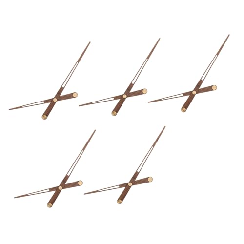 LOORGVEL 5 Stück Teiliges Holz Uhrzeiger DIY Uhrzeiger aus Schwarzem Walnussholz mit Messing Kompatibel für Wanduhren Einfache Montage Leicht Langlebig für Basteluhren und Quarzuhr LOORGVEL 5 Stück Teiliges Holz Uhrzeiger DIY Uhrzeiger aus Schwarzem Walnussholz mit Messing Kompatibel für Wanduhren Einfache Montage Leicht Langlebig für Basteluhren und Quarzuhr von LOORGVEL