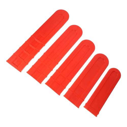 LOORGVEL 5 Stück Teiliges Kettensägen schutzhüllen Kunststoff Langlebiger Kettenschutz für Führungsschienen Kompatibel mit Einfache Installation Platzsparend und Rosthemmend für Sichere von LOORGVEL