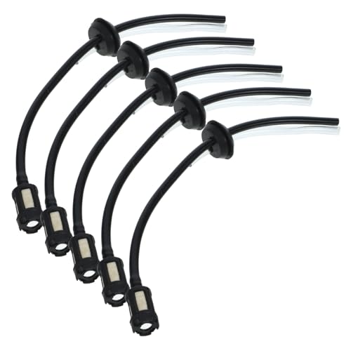LOORGVEL 5 Stück Teiliges Kraftstoffleitung Ölfilter Benzinschlauch für Kleine Motoren Rasenmäher Kettensäge Robust Langlebig Glatte Oberfläche für Effizienten Betrieb von LOORGVEL