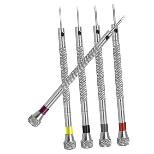 LOORGVEL 5 Stück Teiliges Präzisions schraubendreher Metall Ergonomisch Rostfrei Kompakt für Brillen Uhren Computer und Elektronikreparatur Leicht Tragbar für Uhrmacher und Feinmechaniker von LOORGVEL