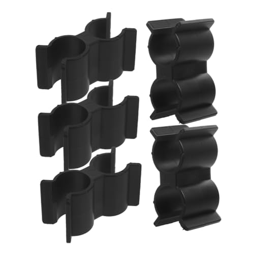 LOORGVEL 5 Stück Teiliges Set Kunststoff Doppelrohrschellen Robuste Boot Rohrverbinder Clips Einfach zu Montieren Vielseitig für Yacht Wohnmobil und Marineanwendungen Langlebige von LOORGVEL