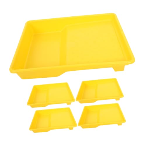 LOORGVEL 5 Stück Teiliges Wiederverwendbares Kunststoff-paint-roller Stabilem Farbbehälter Vielseitig für Wand Möbelanstrich Praktisches Aufbewahrungsfach für Heimwerker und Renovierung von LOORGVEL