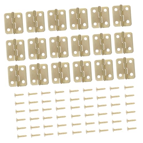 LOORGVEL 50 Sätze Teiliges Mini Eisen Scharnier mit Schrauben Rostbeständige DIY Zubehör für Schmuckkästchen und Geschenkboxen Flexible Klappfunktion Modisches Retro Design Langlebige von LOORGVEL