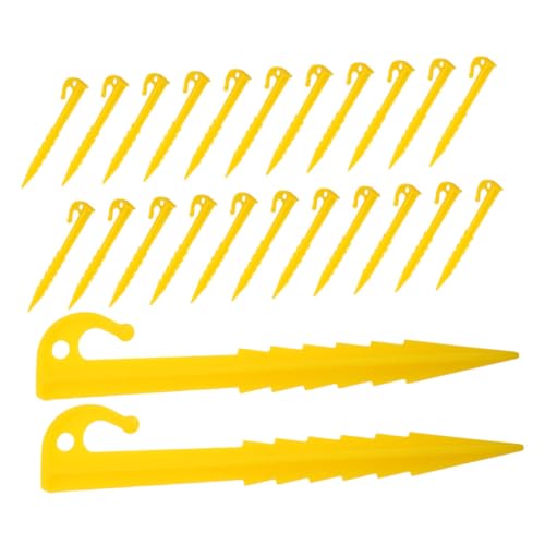 LOORGVEL 50 Stück Kunststoff Zeltpflöcke mit Gezackter Oberfläche Windfest und Robust für Zelte Markisen und Outdoor Geeignet für Rasen Sand und Erde Stabile Befestigung Beim Camping und von LOORGVEL