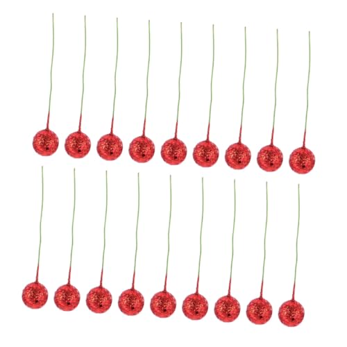 LOORGVEL 50 Stück Teiliges Rote Weihnachtsbeeren Deko DIY Zubehör für Weihnachtsbaum Tischdekoration Leichte Glänzende Beeren für Festliche Bastelprojekte und Fotorequisiten LOORGVEL 50 Stück Teiliges Rote Weihnachtsbeeren Deko DIY Zubehör für Weihnachtsbaum Tischdekoration Leichte Glänzende Beeren für Festliche Bastelprojekte und Fotorequisiten von LOORGVEL