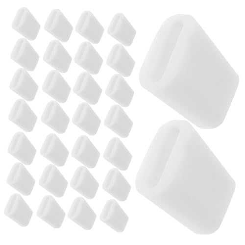 LOORGVEL 50 Stück Weiße Gummi-füße für Spülbeckenrost Rutschfeste Schutzfüße für Küchenablage Geräuschdämpfend Kratzfest Einfache Montage und Reinigung Ersatzteile für Spülbeckenablagen von LOORGVEL