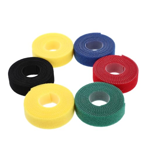 LOORGVEL 6 Rollen Klett Kabelbinder Kabel Organizer Wiederverwendbar Selbsthaftend Für Netzkabel Datenkabel Kabelmanagement Büro und Zuhause von LOORGVEL