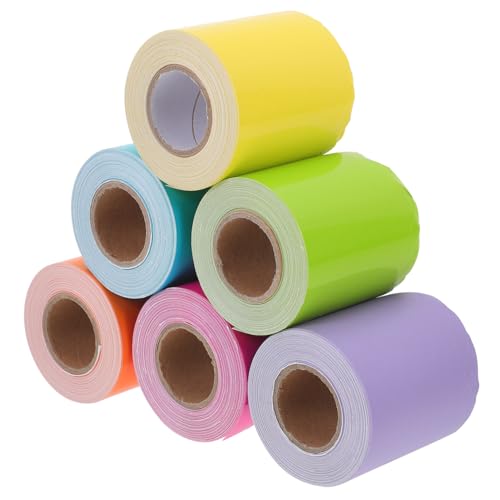 LOORGVEL 6 Rollen Wasserfeste Pinnwand Bordüre Papierbordüre Bunte Dekorative Rahmen für Klassenzimmer Blackboards Einfach Anzubringen Farbenfrohe Tafeldekoration ohne Klebstoff LOORGVEL 6 Rollen Wasserfeste Pinnwand Bordüre Papierbordüre Bunte Dekorative Rahmen für Klassenzimmer Blackboards Einfach Anzubringen Farbenfrohe Tafeldekoration ohne Klebstoff von LOORGVEL