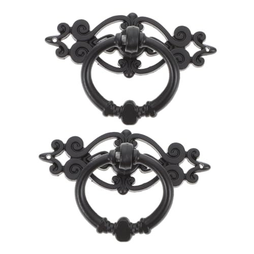 LOORGVEL 6 Stück Retro Schrankgriffe aus Robuste Möbelgriffe mit Ring Design Rostfrei Geeignet für Kleiderschränke Kommoden und Möbel im Vintage Stil von LOORGVEL
