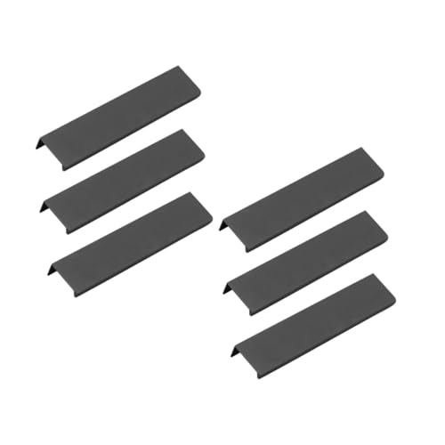LOORGVEL 6 Stück Teiliges Aluminiumlegierung Möbelgriff Schwarz Moderner Verdeckter Schrankgriff für Küchenschränke Schubladen Kleiderschränke Einfache Montage Elegantes Design LOORGVEL 6 Stück Teiliges Aluminiumlegierung Möbelgriff Schwarz Moderner Verdeckter Schrankgriff für Küchenschränke Schubladen Kleiderschränke Einfache Montage Elegantes Design von LOORGVEL