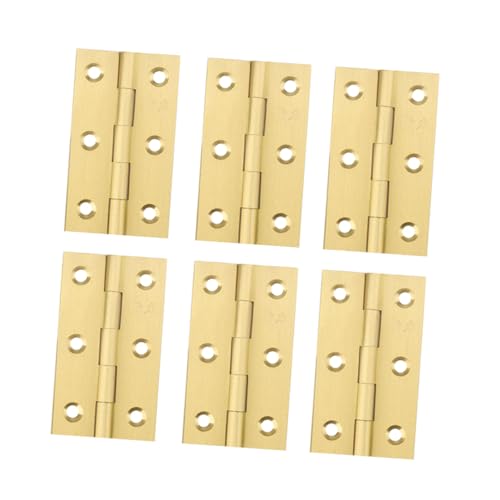 LOORGVEL 6 Stück Teiliges Kupfer Türband Mute Scharnier für Möbel Schmuckbox und Innentüren Stabiles Rostfreies Design mit Geräuschloser Schließfunktion und Klassischer Vintage Optik LOORGVEL 6 Stück Teiliges Kupfer Türband Mute Scharnier für Möbel Schmuckbox und Innentüren Stabiles Rostfreies Design mit Geräuschloser Schließfunktion und Klassischer Vintage Optik von LOORGVEL