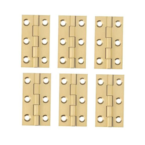 LOORGVEL 6 Stück Teiliges Kupfer Türscharnier Mute Möbelscharniere für Schmuckkästen Möbel Zimmertüren Robust und Rostfrei von LOORGVEL