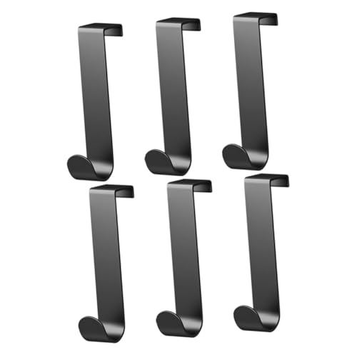 LOORGVEL 6 Stück Teiliges Türhaken Einhängen Schwarze Schrankhaken ohne Bohren Stabiles Design für Küche Bad Schlafzimmer Vielseitig Nutzbar zur Aufbewahrung von Handtüchern Mänteln Hüten LOORGVEL 6 Stück Teiliges Türhaken Einhängen Schwarze Schrankhaken ohne Bohren Stabiles Design für Küche Bad Schlafzimmer Vielseitig Nutzbar zur Aufbewahrung von Handtüchern Mänteln Hüten von LOORGVEL