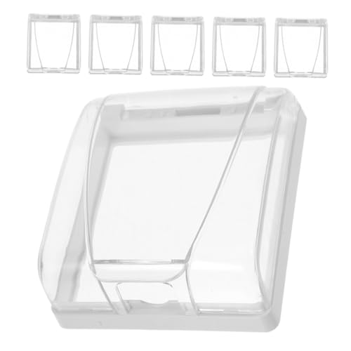 LOORGVEL 6 Stück Transparentes Wetterfestes Steckdosenschutzgehäuse für Steckdosen Wasserdichtes Spritzschutz Outlet Cover für Badezimmer und Feuchte Bereiche von LOORGVEL