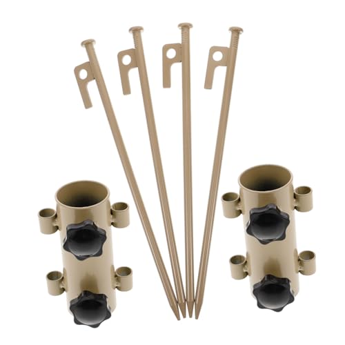 LOORGVEL 6 Stück Verstellbare Zeltstangenhalter Set aus Aluminium für Camping und Outdoor Stabile Plane Halterung für Sonnensegel und Baldachin Vielseitig Einsetzbar Einfache Montage von LOORGVEL