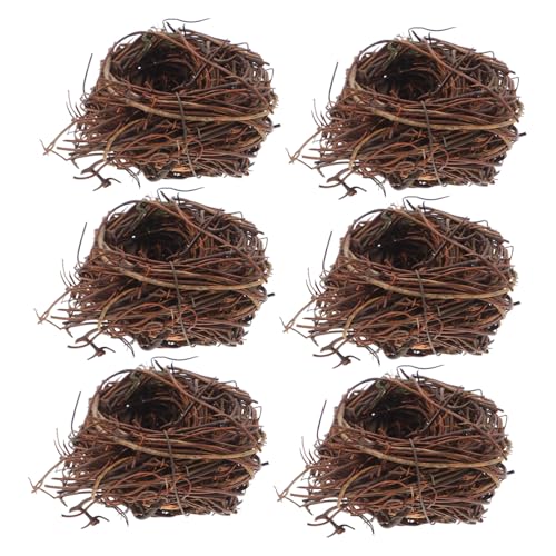 LOORGVEL 6 Stücke Natürliche Rattan Künstliche Vogelnest Mini Handwerk Vogelhaus Nest Für Ostern Party Puppenhaus Moos Landschaft Dekorationen LOORGVEL 6 Stücke Natürliche Rattan Künstliche Vogelnest Mini Handwerk Vogelhaus Nest Für Ostern Party Puppenhaus Moos Landschaft Dekorationen von LOORGVEL