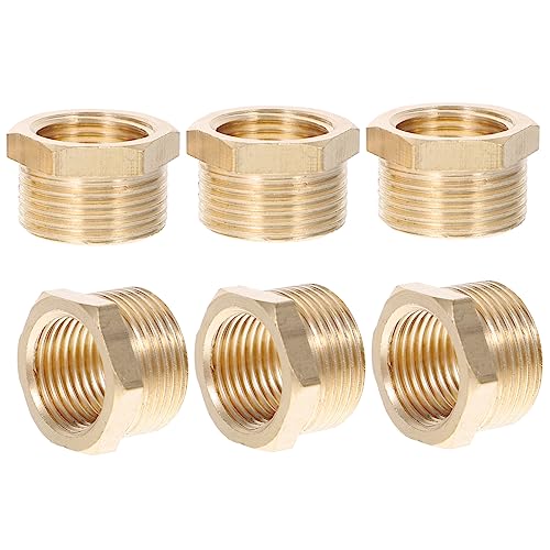 LOORGVEL 6Stücke Teiliges Messing Schlauchanpassungsset Robust zu Installieren für Garten und Haushaltsanwendungen Hervorragende Dichtheit und Langlebige von LOORGVEL