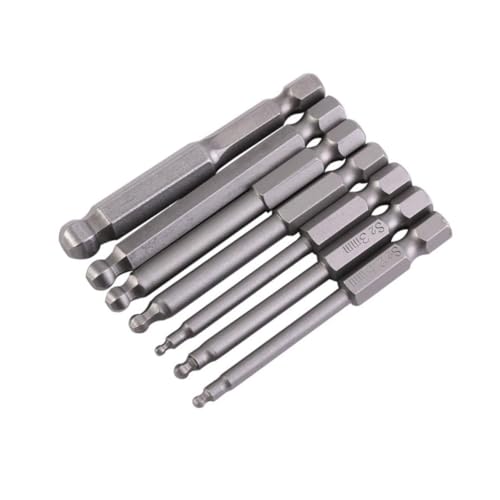 LOORGVEL 7 Stück Teiliges Innensechskant Schraubendreher Bit Set Kugelkopf Bits Stahl Magnetisch für Elektrische Schraubendreher und Handwerkzeuge von LOORGVEL