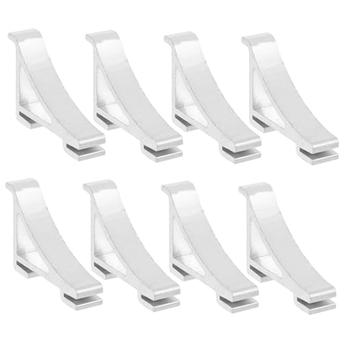 LOORGVEL 8 Stück Gefrierschrank Regalclips Aluminium Kühlschrank Stützhalter Einlegeboden Halter für Tiefkühler Eisfach Einfache Montage Langlebig Robust von LOORGVEL