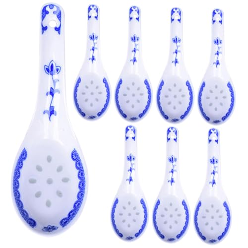 LOORGVEL 8 Stück Teiliges Chinesische Porzellan Suppenlöffel mit Ergonomischem Griff Elegant Gestaltete Kleine Esslöffel für Suppe Ramen Beilagen Spülmaschinengeeignet Retro Stil LOORGVEL 8 Stück Teiliges Chinesische Porzellan Suppenlöffel mit Ergonomischem Griff Elegant Gestaltete Kleine Esslöffel für Suppe Ramen Beilagen Spülmaschinengeeignet Retro Stil von LOORGVEL