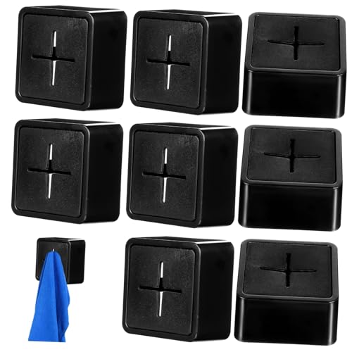 LOORGVEL 8 Stück Teiliges Handtuchhalter Selbstklebend ohne Bohren Schwarzer Klebehaken mit Rutschfestem Silikonkreuz für Küche und Bad Einfache Wandmontage für Geschirrtücher und LOORGVEL 8 Stück Teiliges Handtuchhalter Selbstklebend ohne Bohren Schwarzer Klebehaken mit Rutschfestem Silikonkreuz für Küche und Bad Einfache Wandmontage für Geschirrtücher und von LOORGVEL
