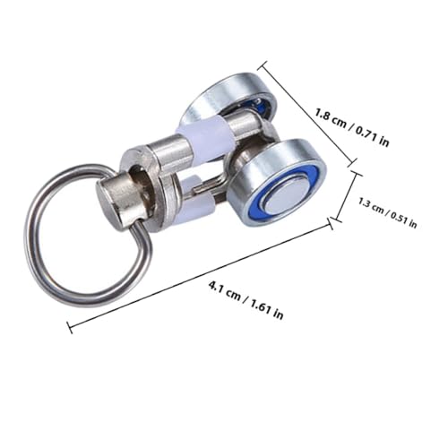 LOORGVEL 8 Stück Teiliges Metall Vorhangschienen Rollräder mit Langlebigem Lager für Geräuschlosen Lauf Stabile Konstruktion Einfache Montage Geeignet für Gardinen Raumteiler schienen von LOORGVEL