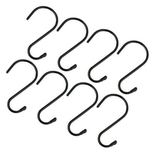 LOORGVEL 8 Stück Teiliges S haken Metall Multifunktionale Aufhänger für Kleiderschrank Bad und Küche Rutschfeste Türhaken zur Platzsparenden Aufbewahrung von Kleidung Handtüchern und von LOORGVEL