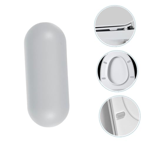 LOORGVEL 8 Stück Teiliges Toilettensitz Polster aus Rutschfestem Wc Sitz Stoßstangen Einfache Montage Elegante Graue Abstandhalter für Sicheren Halt und Komfortable Nutzung von LOORGVEL