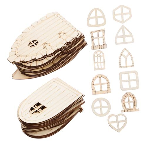 LOORGVEL 96stücke DIY Tür Feenhäuser Unbemaltes Mit Miniaturtüren Kreative Bastelideen Für Junge Mädchen Und Erwachsene Für Malen Dekoration Und DIY-projekte Robustes Material Für Spaß Und von LOORGVEL