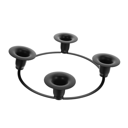 LOORGVEL Adventskranz Kerzenhalter aus Metall Kerzenring für Adventskerzen Vielseitig für Tafel und Weihnachtsdekoration Schwarz Stabiler Kerzenständer gegen Wachstropfen LOORGVEL Adventskranz Kerzenhalter aus Metall Kerzenring für Adventskerzen Vielseitig für Tafel und Weihnachtsdekoration Schwarz Stabiler Kerzenständer gegen Wachstropfen von LOORGVEL