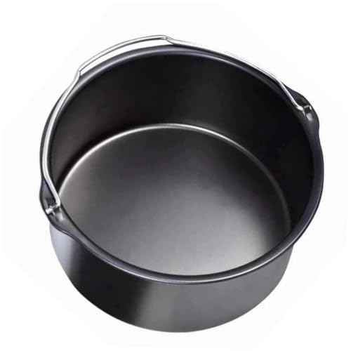 LOORGVEL Air Fryer Cake Basket Schwarz Antihaftbeschichtete Backform für Heißluftfritteuse Kompaktes Küchenwerkzeug mit Griff Spülmaschinenfest für Kuchen und Desserts zu Hause und LOORGVEL Air Fryer Cake Basket Schwarz Antihaftbeschichtete Backform für Heißluftfritteuse Kompaktes Küchenwerkzeug mit Griff Spülmaschinenfest für Kuchen und Desserts zu Hause und von LOORGVEL