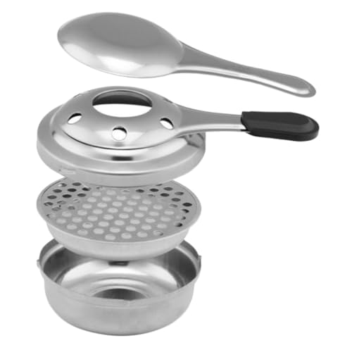 LOORGVEL Alkoholofen Mit Abnehmbarem Deckel Tragbarer Brennstoffhalter Für Buffets Camping Und Outdoor Und Leicht Für Familienfeiern Und Grillpartys von LOORGVEL