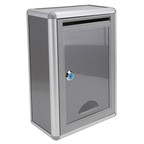 LOORGVEL Aluminium-wandbriefkasten mit Schloss Abschließbare Multifunktionale Vorschlags Beschwerdebox Sicherer Brief Dokumentenbehälter LOORGVEL Aluminium-wandbriefkasten mit Schloss Abschließbare Multifunktionale Vorschlags Beschwerdebox Sicherer Brief Dokumentenbehälter von LOORGVEL