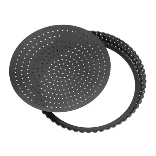 LOORGVEL Antihaftbeschichtetes Großes Pizzablech mit Löchern Rundes Backblech mit Abnehmbarem Hebeboden Quiche und Kuchenform aus Kohlenstoffreichem Stahl für Kuchen Muffins und Gebäck LOORGVEL Antihaftbeschichtetes Großes Pizzablech mit Löchern Rundes Backblech mit Abnehmbarem Hebeboden Quiche und Kuchenform aus Kohlenstoffreichem Stahl für Kuchen Muffins und Gebäck von LOORGVEL