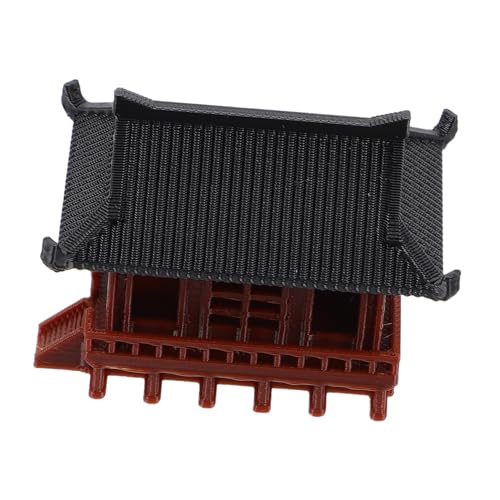 LOORGVEL Antike Miniatur Gartendeko Terrarium Ornament Kunstvoll Gestalteter Mikro landschaftspavillon für Schreibtisch Bonsai Aquarium Deko Natürliche Künstliche Berglandschaft von LOORGVEL