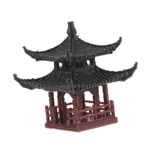 LOORGVEL Aquarium Bonsai Pavillon Dekoration Miniatur Garten Ornament Realistisch für Fischbecken und Outdoor Stil von LOORGVEL