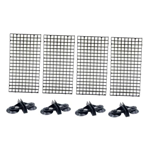 LOORGVEL Aquarium Isolation Panel Schwarz mit Saugnäpfen Spaltbare Gitterplatte zur Fischtrennung Einfach zu Montieren Vielseitig für Zucht und Filterboden Geeignet von LOORGVEL