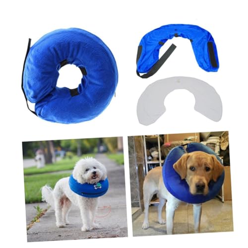 LOORGVEL Aufblasbares Haustier Schutzkragen Blau Bequemer Leichter PVC Wundheilungskragen für Hunde Katzen Biss und Leckschutz Genesungshalsband für Große Rassen Einfach zu Verwenden LOORGVEL Aufblasbares Haustier Schutzkragen Blau Bequemer Leichter PVC Wundheilungskragen für Hunde Katzen Biss und Leckschutz Genesungshalsband für Große Rassen Einfach zu Verwenden von LOORGVEL