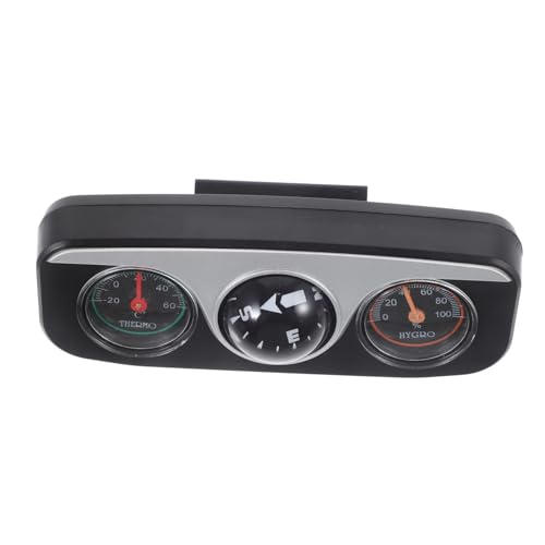 LOORGVEL Auto Kompass Fahrzeug Dekoration mit Thermometer und Hygrometer Kompatibel für Modelle Präzise Navigation und Stilvolles Armaturenbrett Accessoire von LOORGVEL