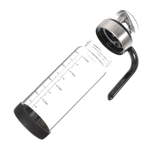 LOORGVEL Automatischer Glas Ölspender mit Edelstahl Ausgießer Staubdichter Essig und Sojasaucenbehälter Tropffreie Küchenflasche für Öl Essig und Gewürze Vielseitig für Zuhause und von LOORGVEL