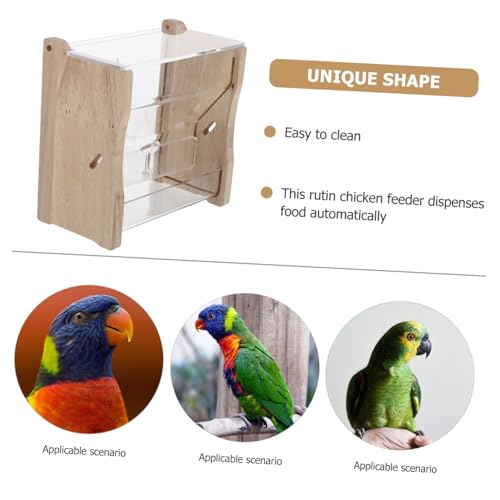 LOORGVEL Automatischer Transparenter Rutin Hühnerfutterspender mit Einfachem Design Langlebig Leicht zu Reinigen und Schnell zu Installieren Geeignet für Hühner und Papageien Vielseitig von LOORGVEL